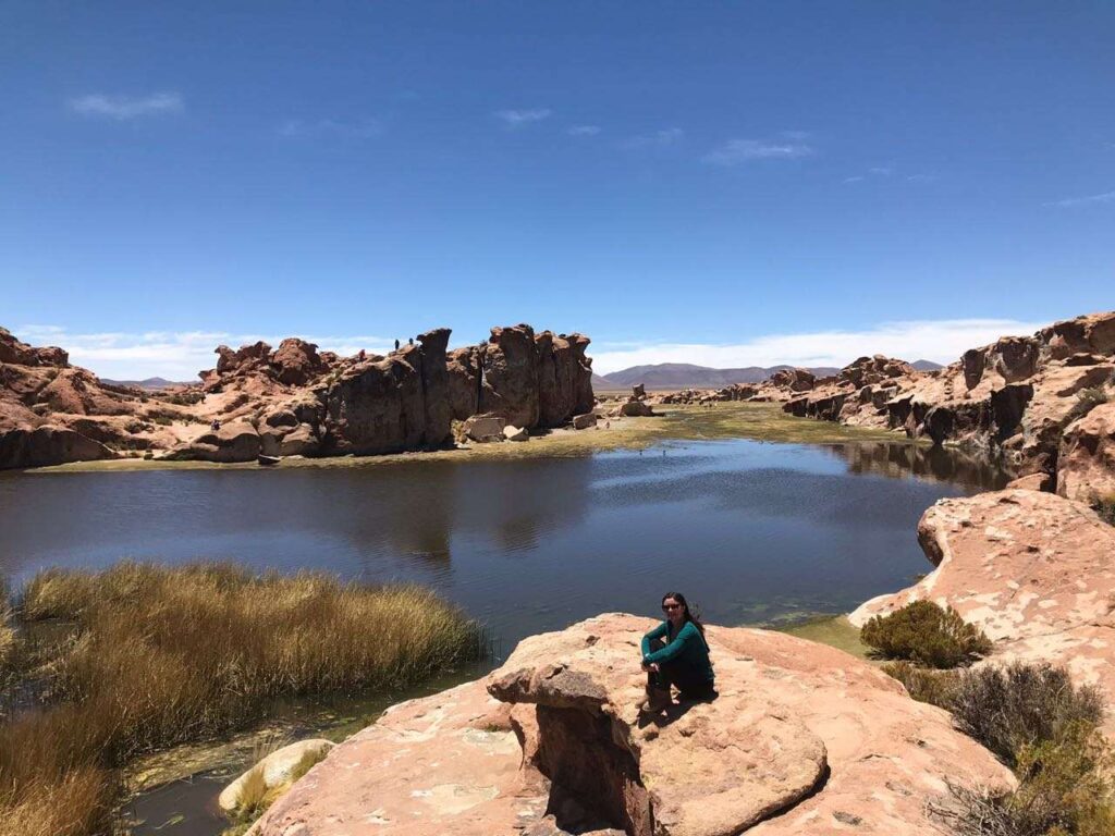 Laguna Negra no Salar de Uyuni Bolívia